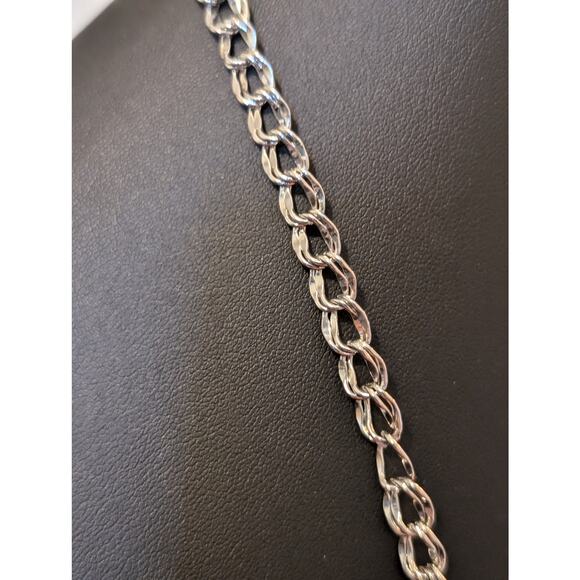 Charter Club Silver Tone Rhinestone Disk Charm Necklace & Matching Bracelet - Picture 9 of 11